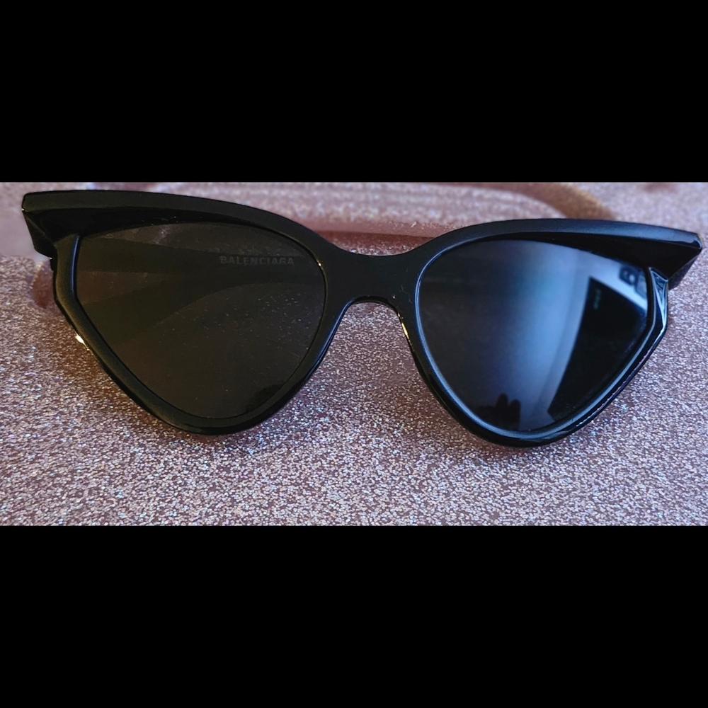 Balenciaga Black Cat-Eye Sunglasses